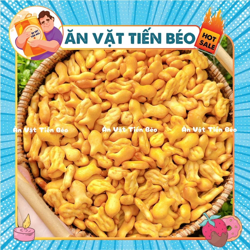 Bánh Quy Cá Mặn (Gói 200G), Bánh Quy Cá Bơ Sữa Sài Gòn Thơm Ngon,đồ ăn vặt