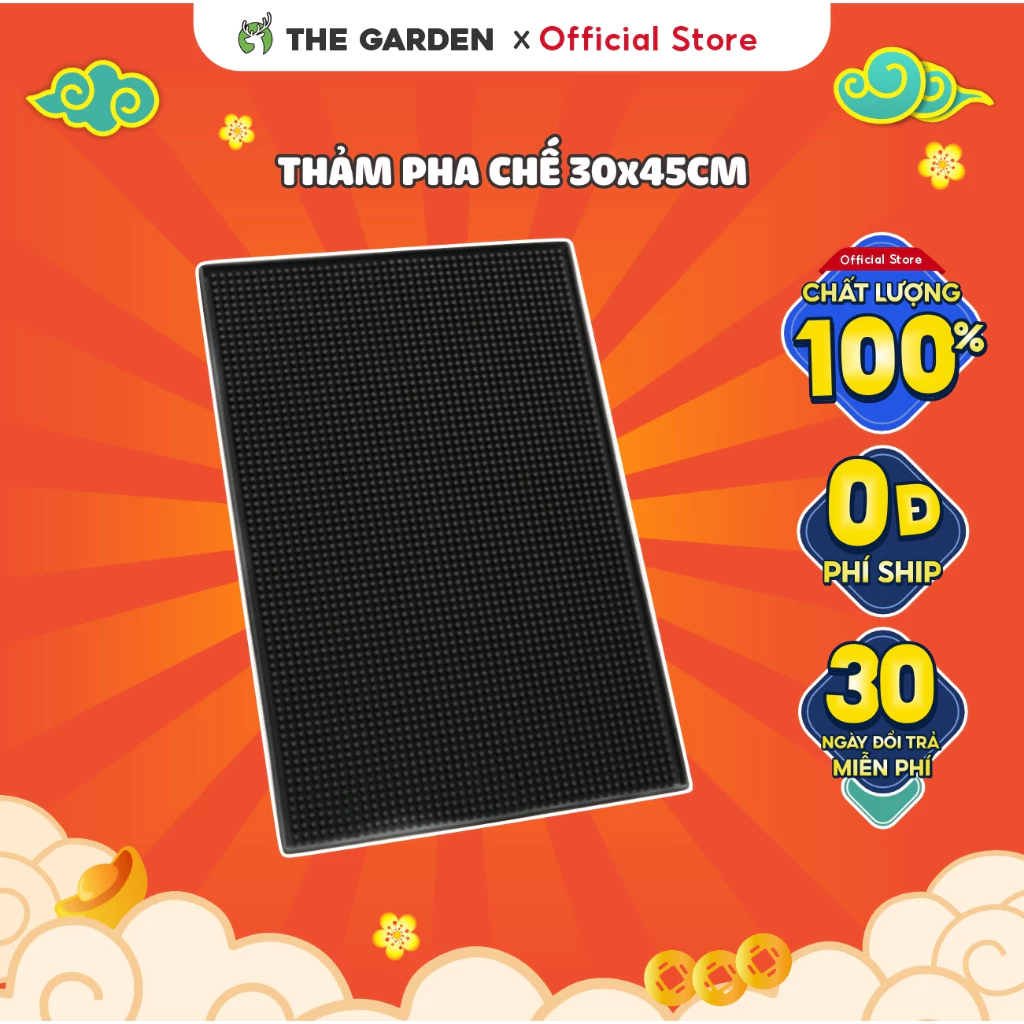 Thảm bar pha chế, thảm lót cao su quầy bar chống trượt, chống rỉ nước siêu bền THE GARDEN IGWT kích thước 30x45cm