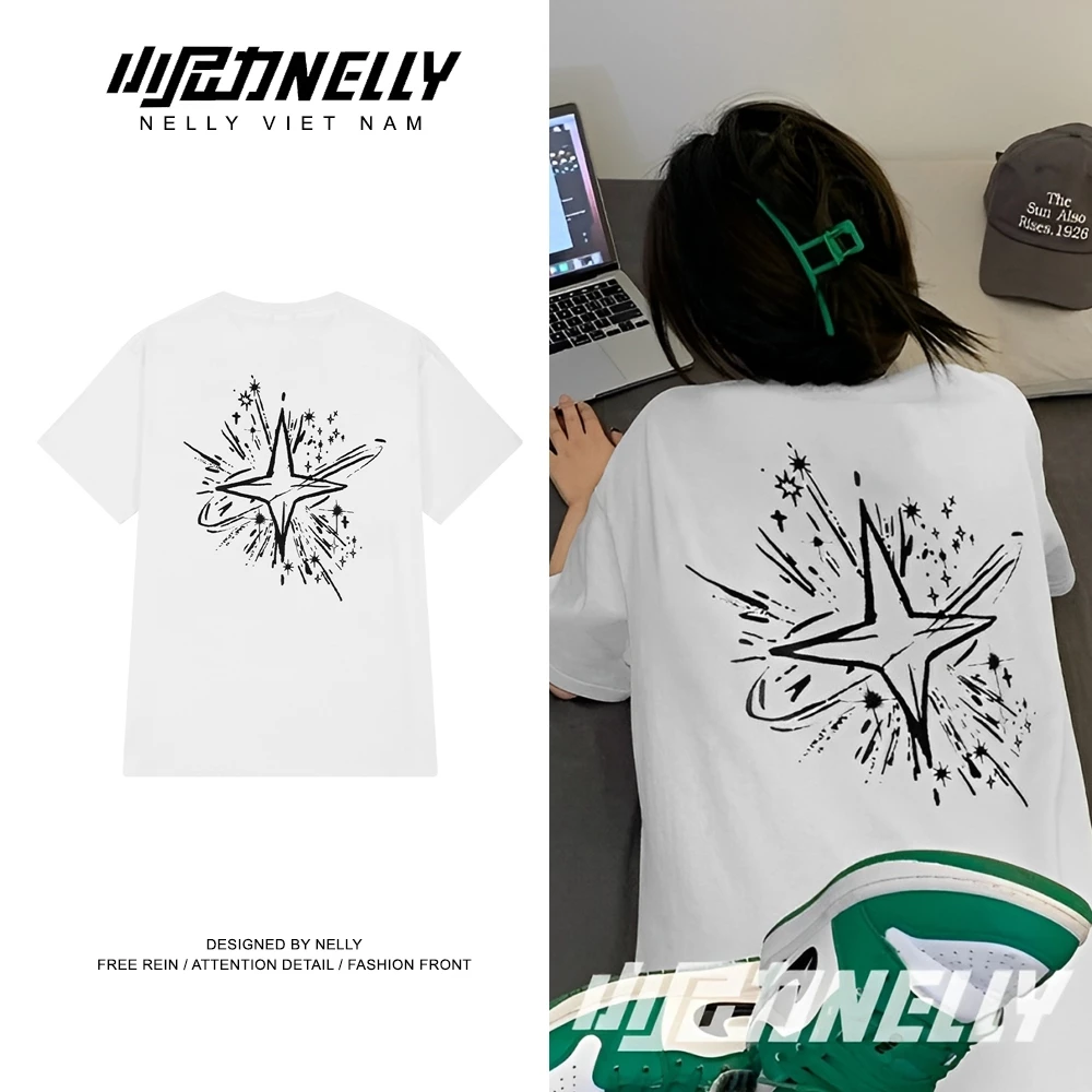 [GIÁ MỞ BÁN] Áo thun NELLY - Mystic Star 100% cotton 260gsm Premium -Tay Lỡ Form Rộng Oversize Nam Nữ