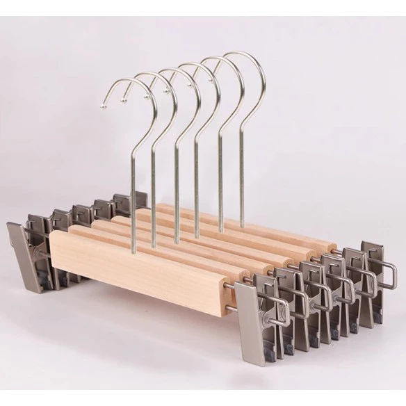 (Combo 5  Cái ) Kẹp Quần Gỗ Người Lớn Thân Gỗ Màu Mộc