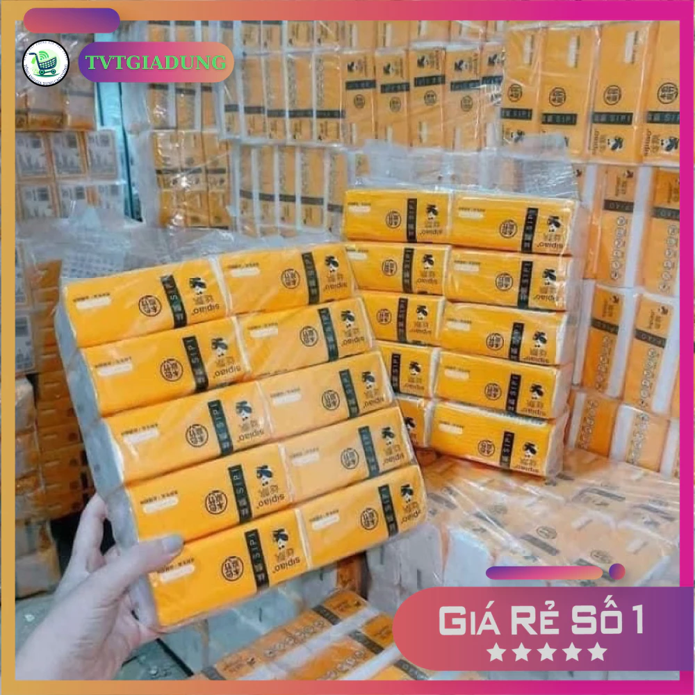 (1 Bịch 10 Gói) Giấy Ăn SIPAO Trắng Loại 1