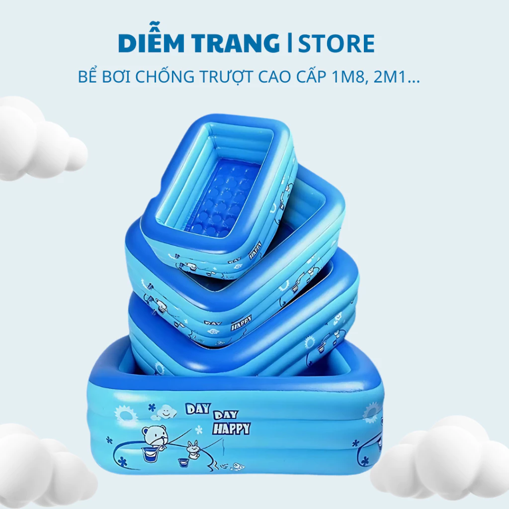 Bể Bơi, Phao Bơi Cỡ Lớn Cho Bé 1m3/1m5/1m8/2m1 3 Tầng Siêu Rẻ - Diễm Trang