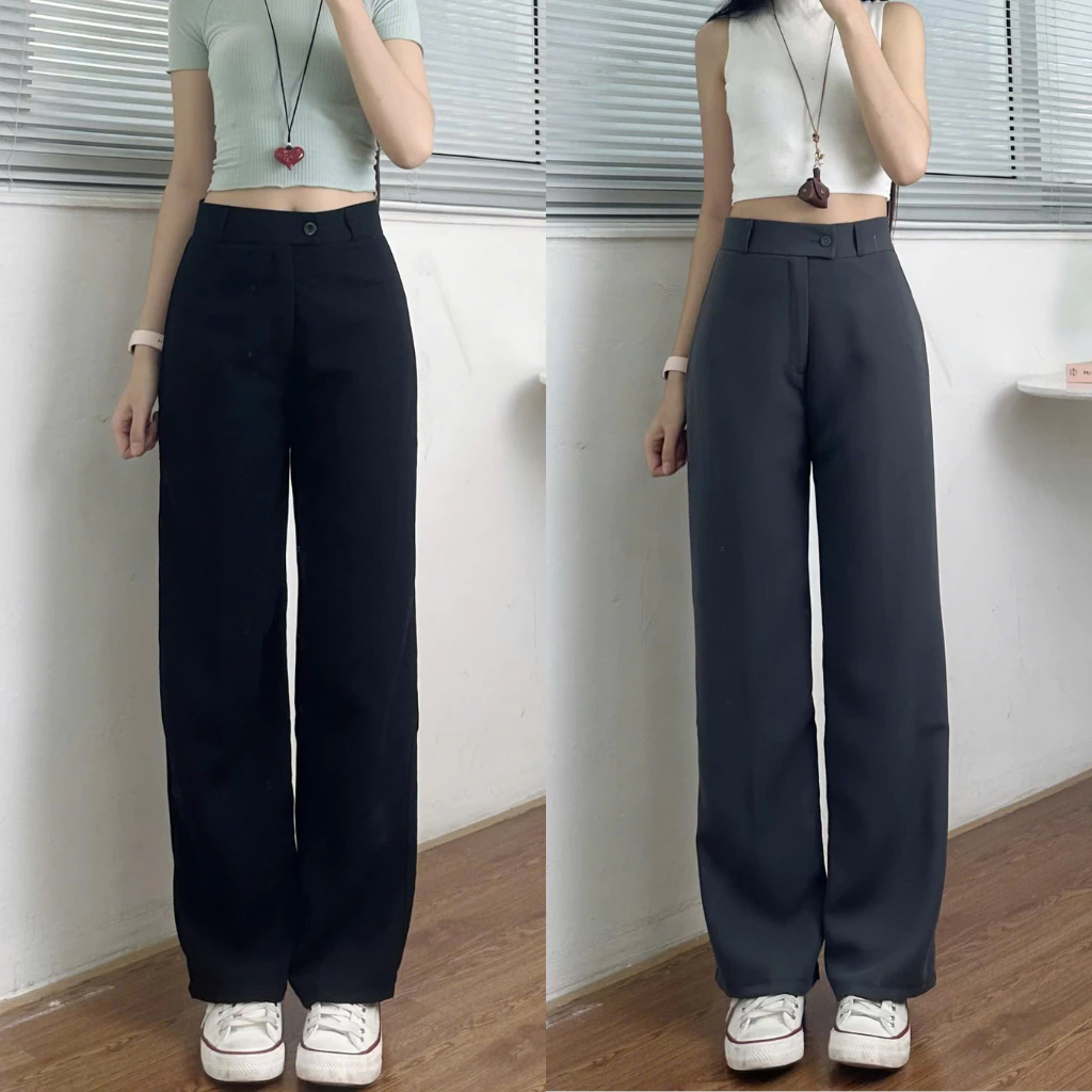 Quần ống rộng lưng cao chất tuyết mưa Q09_P0K1