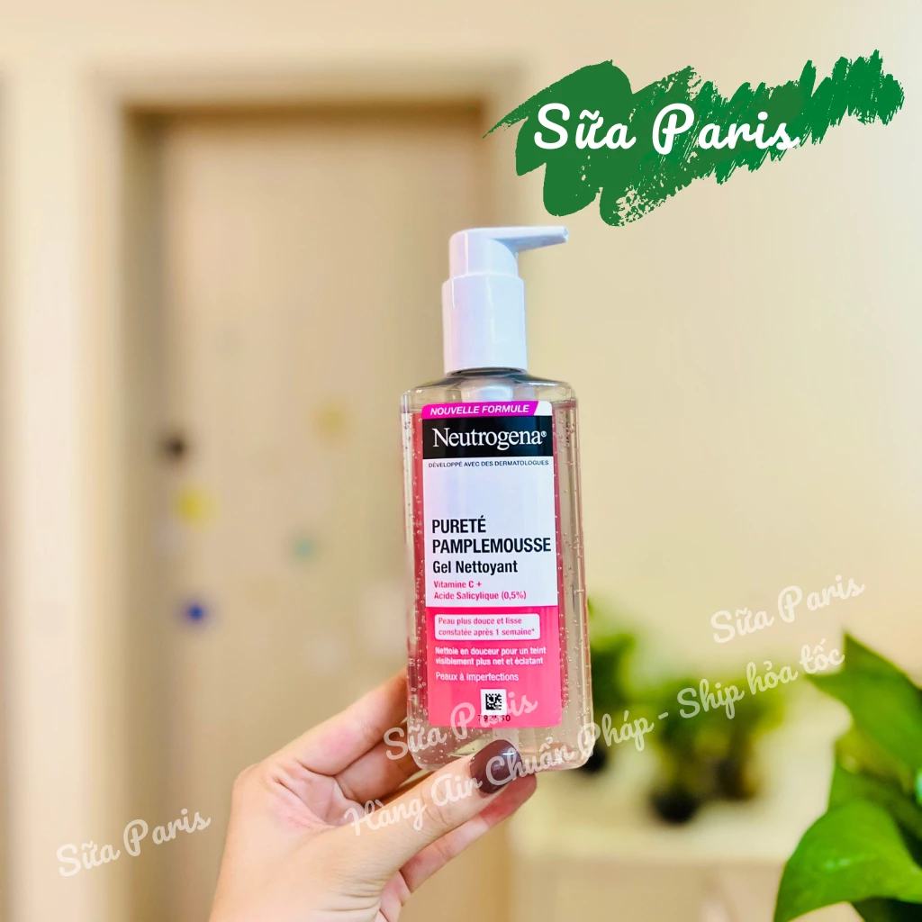 Sữa rửa mặt Neutrogena gel nettoyant pamplemuosse bưởi hồng dạng gel 200ml_Sữa Paris Aderma