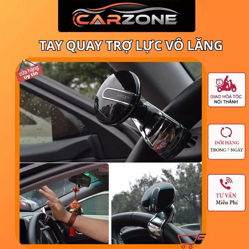 Tay Quay Trợ Lực Vô Lăng Ô Tô – Quay Lái Dễ Dàng, Gắn Nhanh