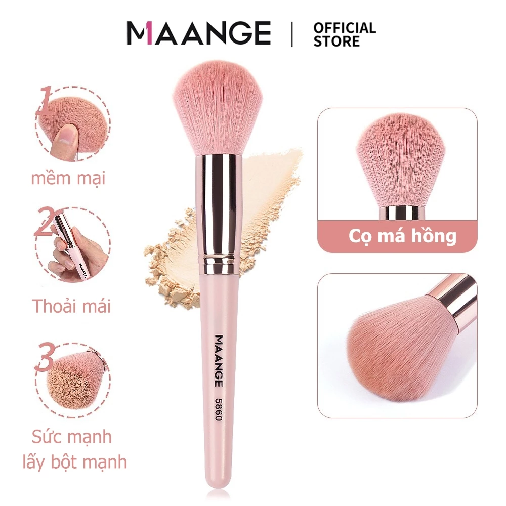 MAANGE Cọ trang điểm má hồng Cọ đánh phấn cọ mềm mượt tạo độ tự nhiên cho má hồng 5860