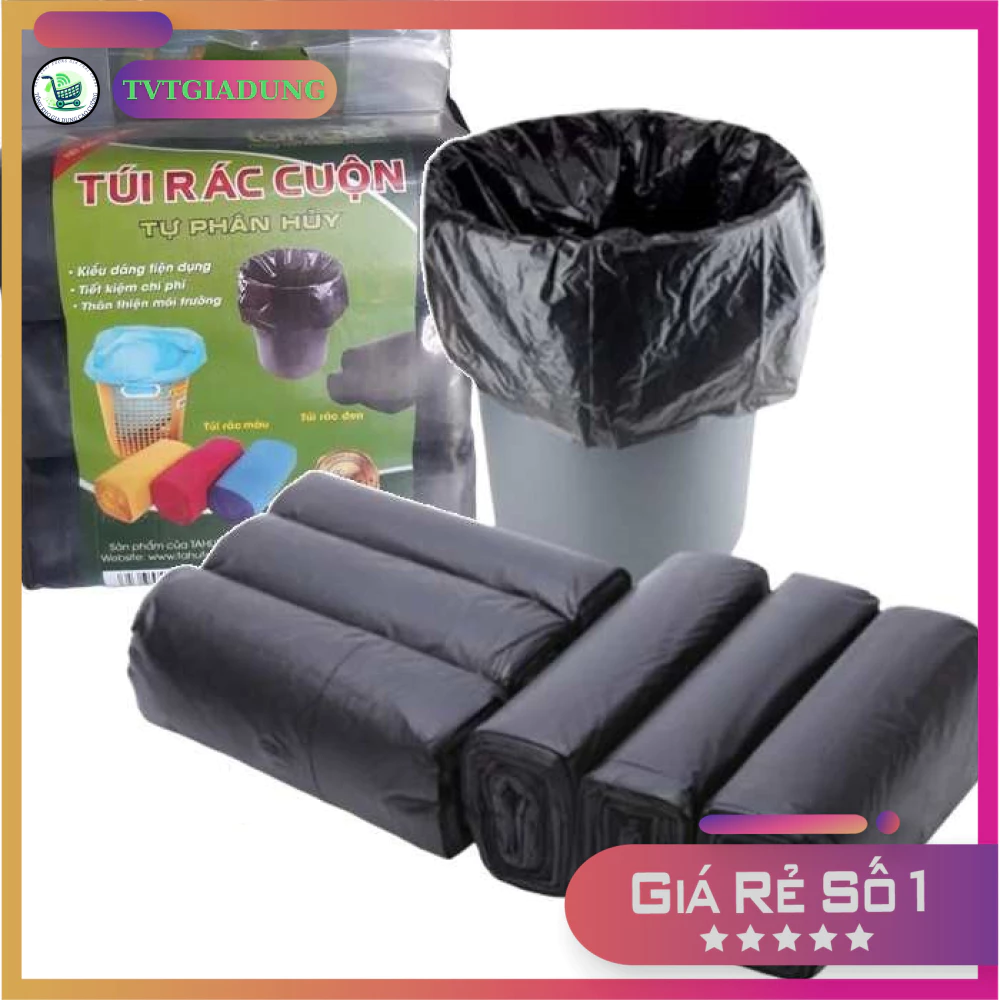 Túi Rác Tự Phân Hủy Kích Thước 55 X 65 Cm Túi Đựng Rác Gia Đình