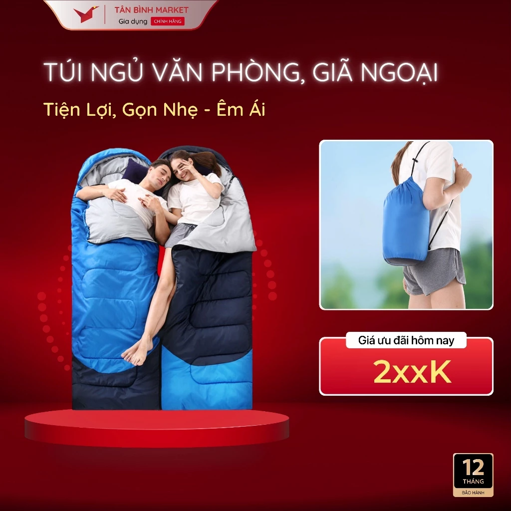 Túi ngủ văn phòng KAW, Cao Cấp, Giữ Ấm, Đi Phượt, Du Lịch Dã Ngoại