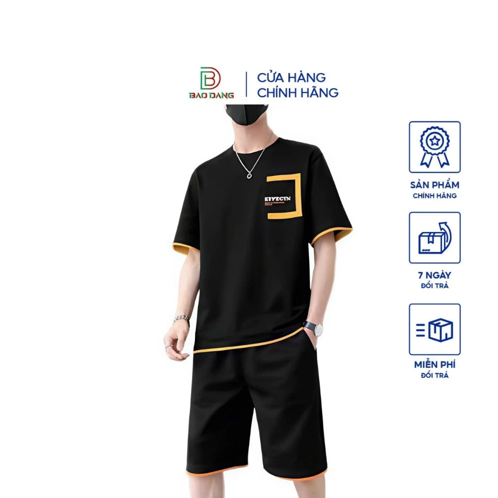 Bộ quần áo thể thao nam nữ vải poly cá sấu thoáng mát thấm hút mồ hôi cao cấp phối túi họa tiết Bảo Đăng