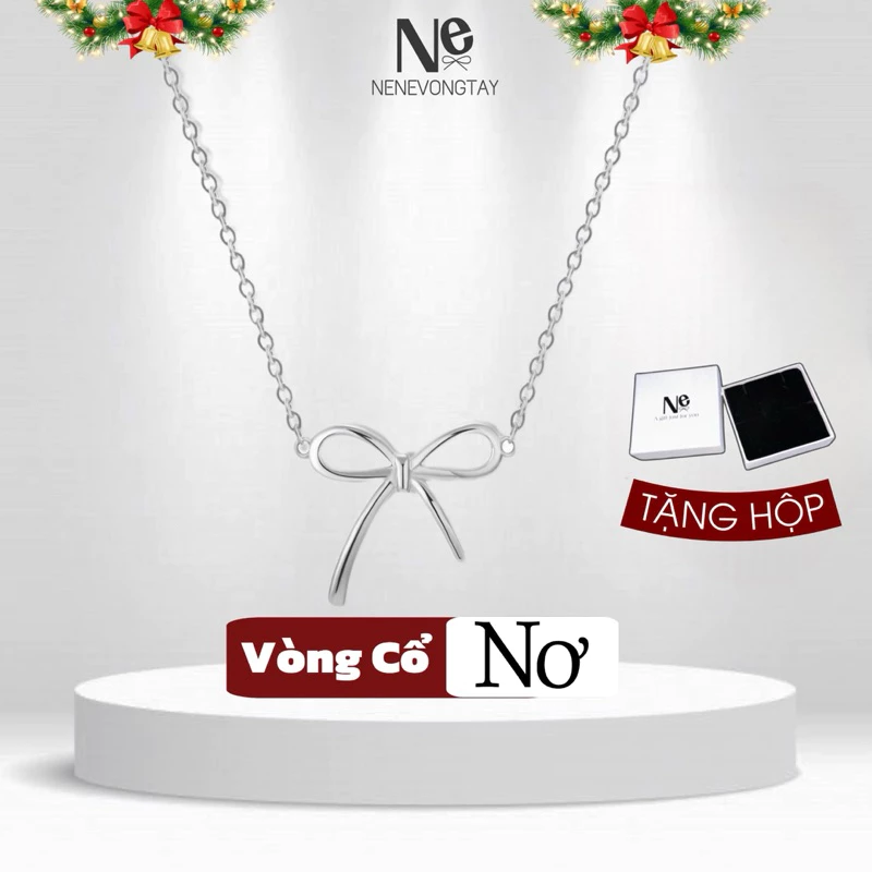 [Tặng Hộp] Dây chuyền Nơ màu thép không rỉ nene new in 2024