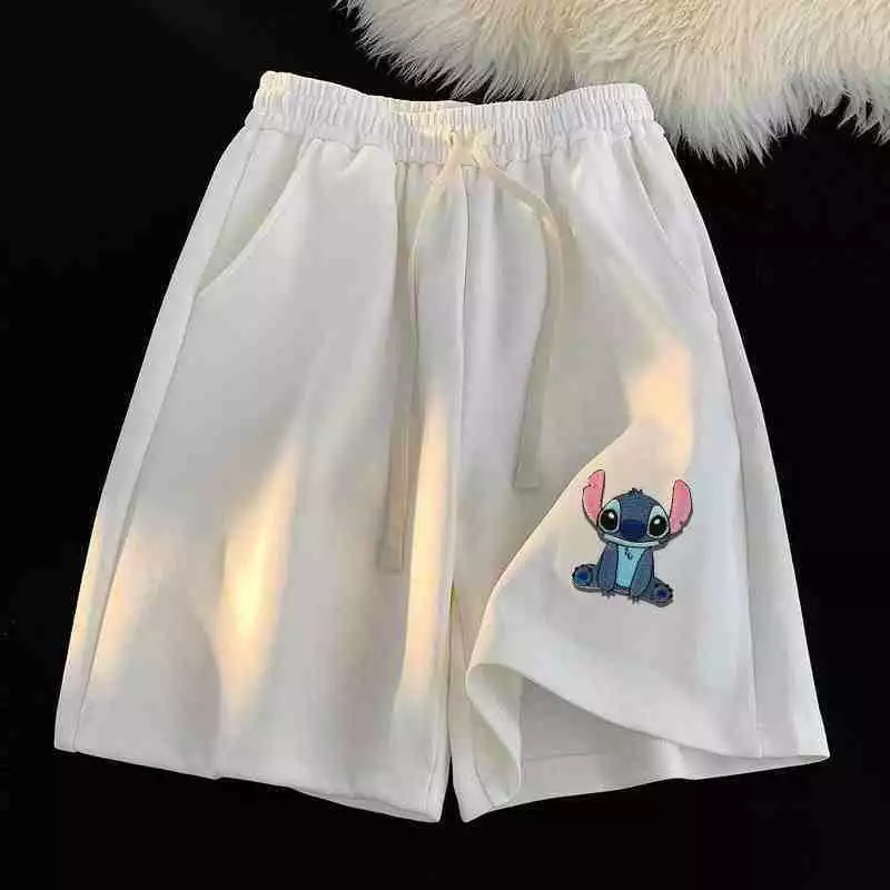 Quần short nam nữ in hình Stitch dễ thương - Maylinh shop - Chất vải umi hàn dày dặn, thoải mái