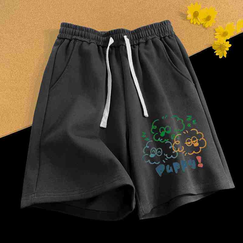 Quần đùi short unisex nam nữ hình cún puppy dễ thương- Maylinhshop - Hinh in rõ nét không bong