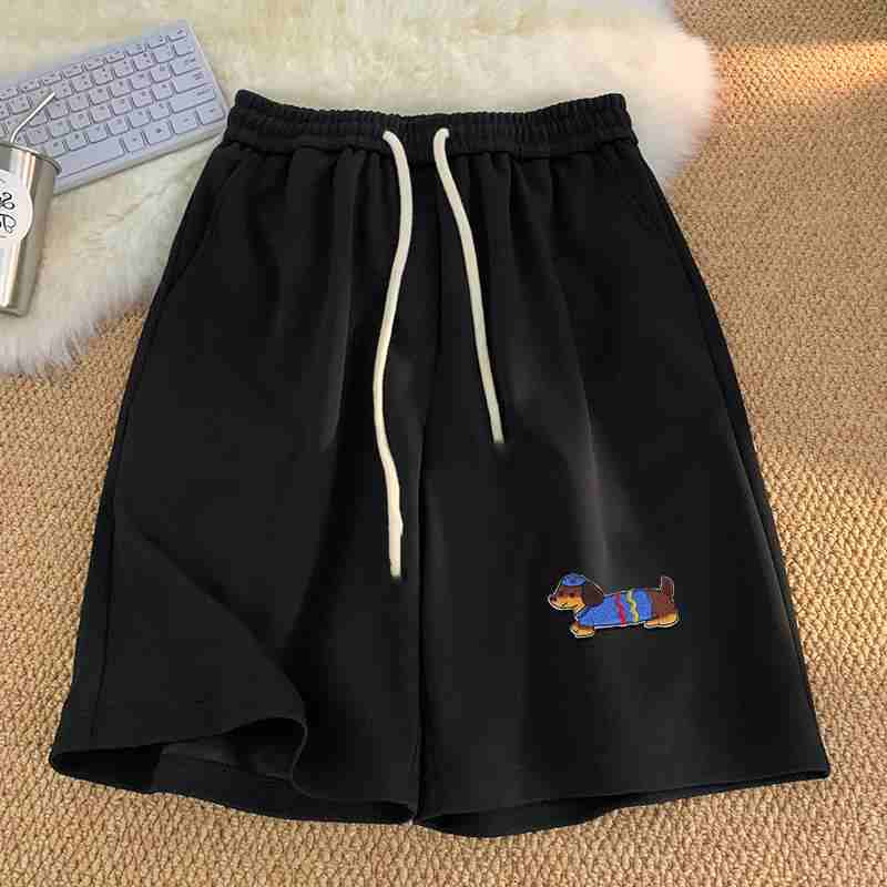 Quần đùi short unisex nam nữ hình cún lạp xưởng - Maylinhshop - Chất vải umi hàn, trẻ trung