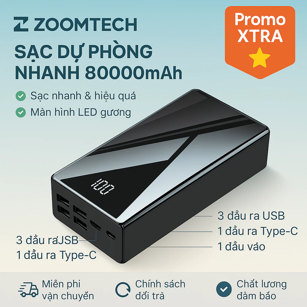 Pin dự phòng 80.000mAh