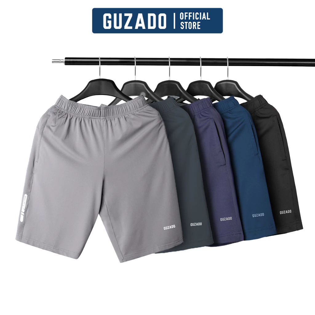COMBO 2 Quần Đùi Nam Guzado Vải Thun Lạnh Co Giãn,Thấm Hút Mồ Hôi Tốt Vận Động Thoải Mái CB2-GASR25S002