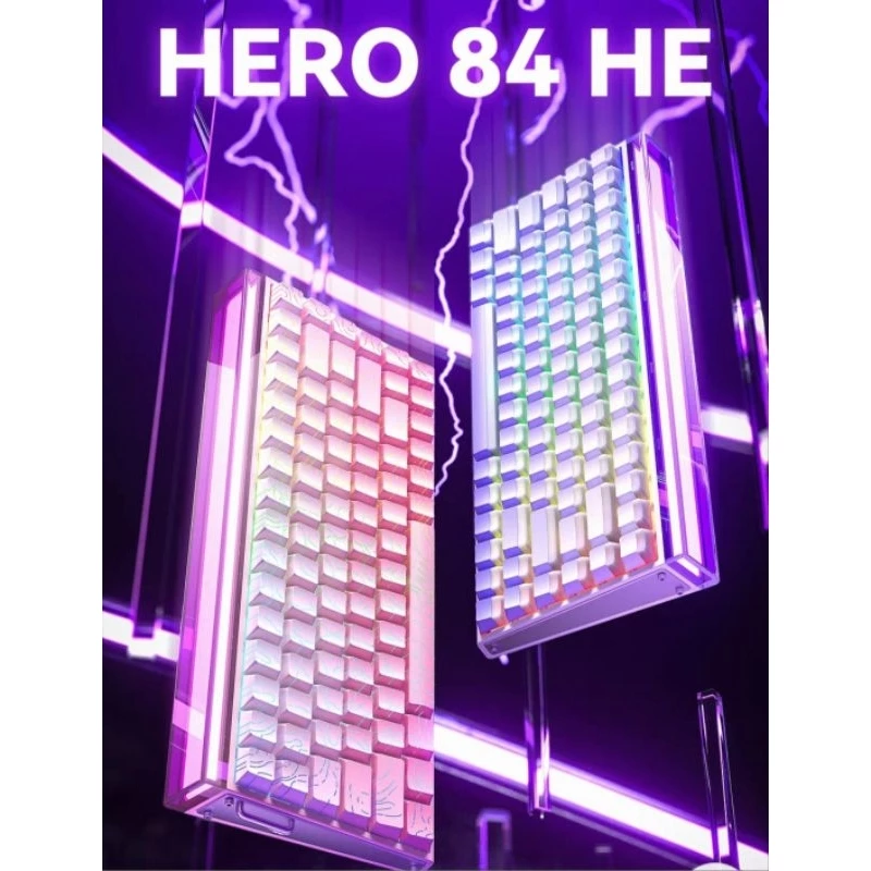 Aula Hero68/84 XS Phím cơ Gaming Rapid Trigger 8K Polling Rate, 128K Scan Rate, Led Viền