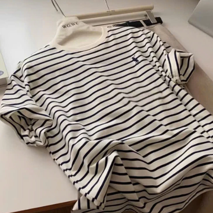 Áo thun nữ tay lỡ chất cotton (ÁO SỌC )  phong cách Hàn Quốc CAMASTORE M5742