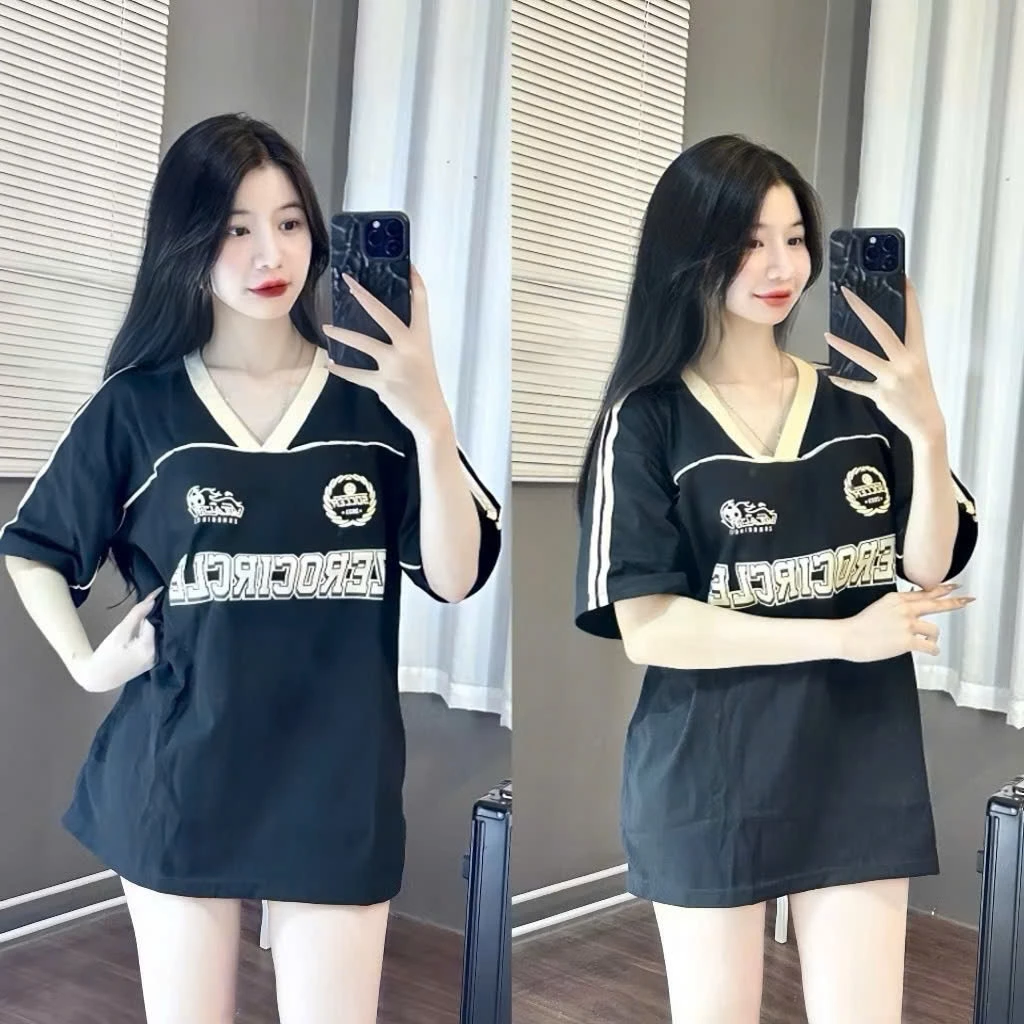 Áo thun nữ tay lỡ chất cotton su in chữ ZEROCI phong cách Hàn Quốc THUUNISEX M584