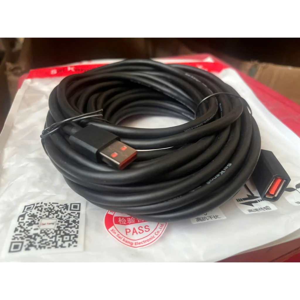 (THANH LÝ) CÁP USB NỐI DÀI 10M ĐEN SAIKANG