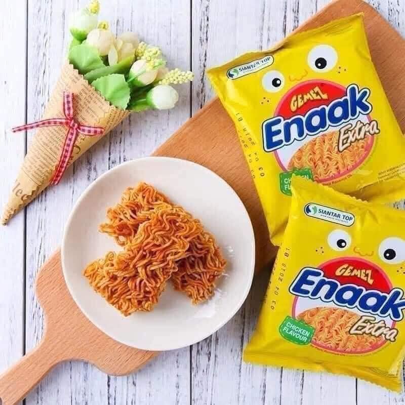 Combo 5 Gói Snack Mì Enaak Indonesia, Mì Trẻ Em Ăn Liền Vị Gà Truyền Thống 30G Siêu Ngon