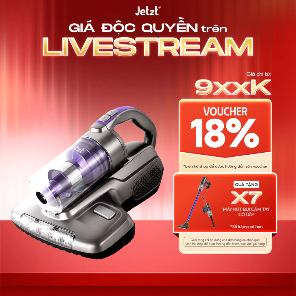 [Mua 1 tặng 1] Máy hút bụi giường nệm diệt khuẩn UV JETZT J7 Series thế hệ mới
