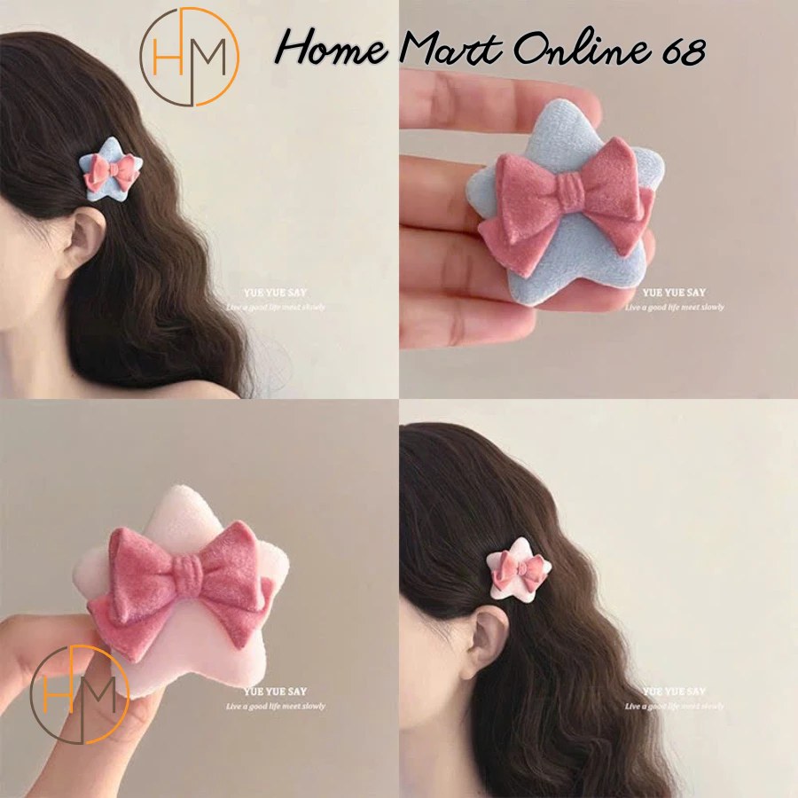 HM80307 Kẹo tóc ngôi sao nhỏ đính nơ cho bé HM68