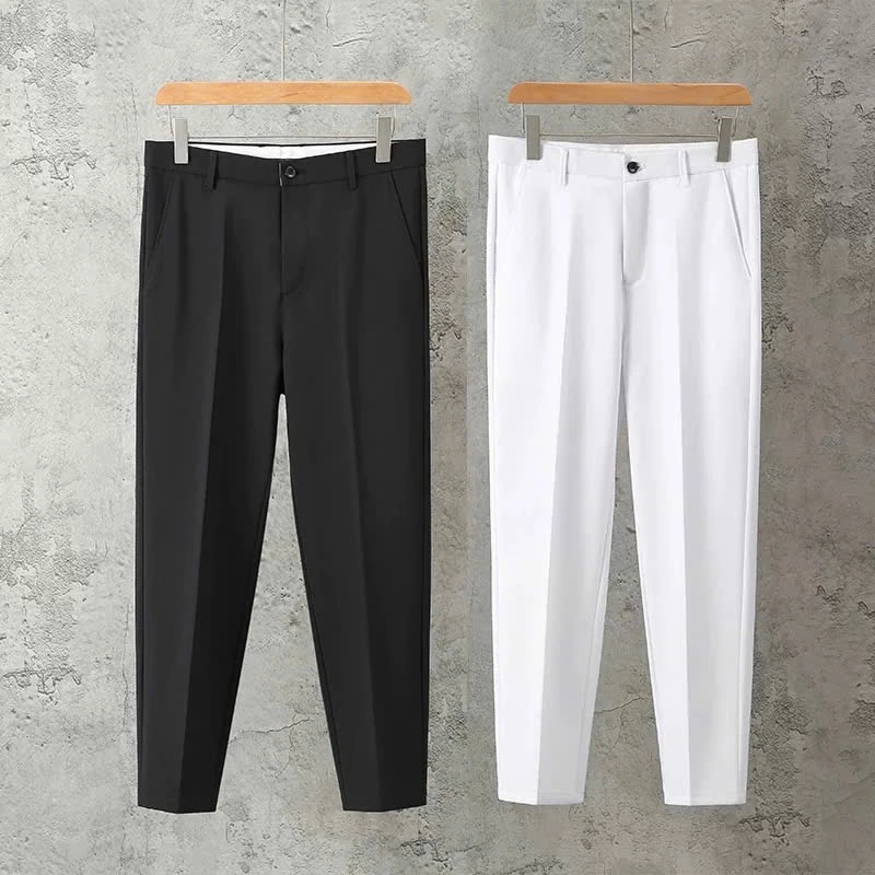 Quần tây nam co giãn ủi ly dáng ôm giá sỉ vip SHOP WIN 69 Menswear Pants Đen X-2C QTN
