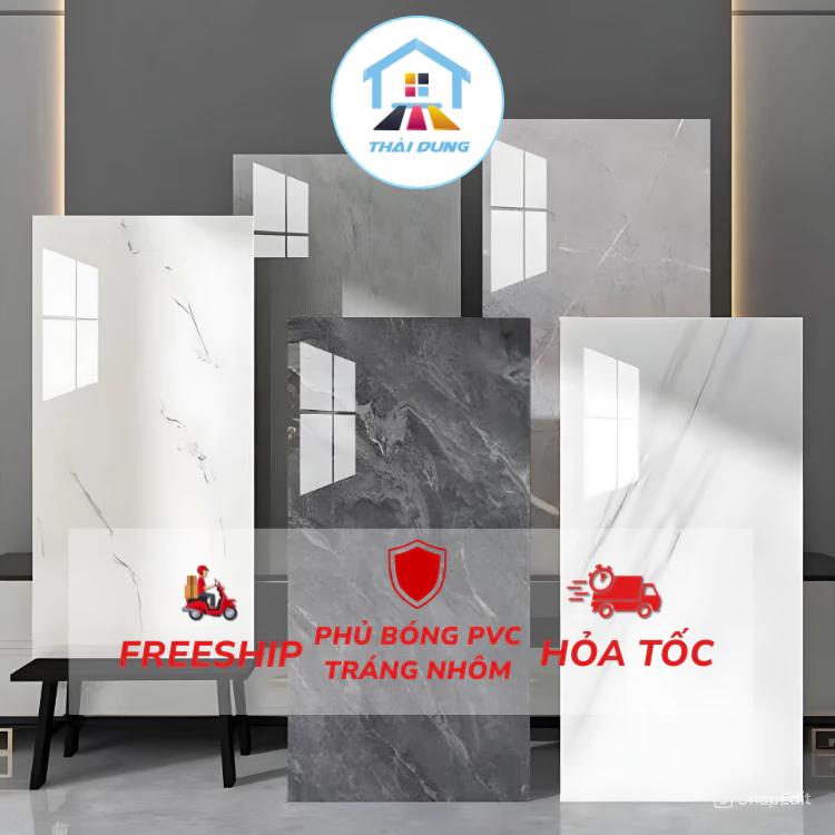 Tấm Xốp Dán Tường Vân Đá Bóng Đẹp 30x60cm có keo sẵn, chống thấm, cách nhiệt