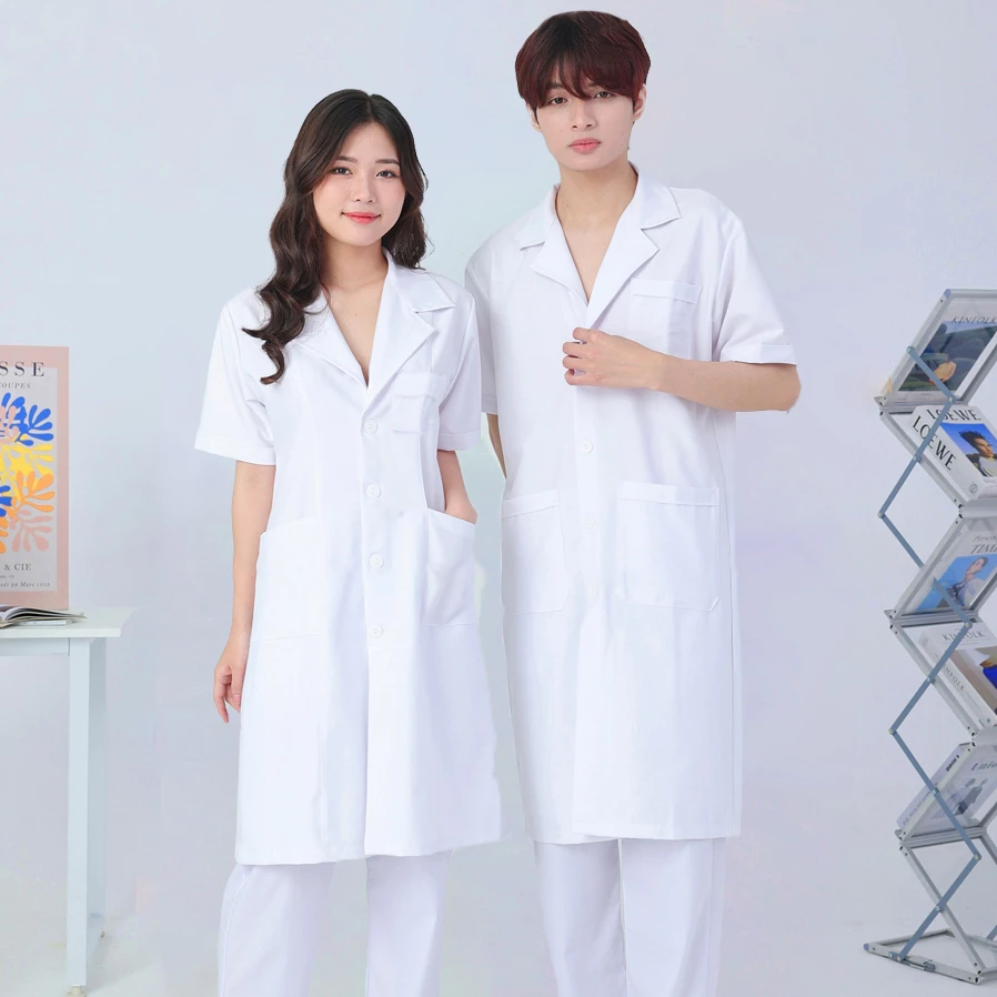 Áo choàng Blouse Bác sĩ Nam Nữ dài tay - cộc tay