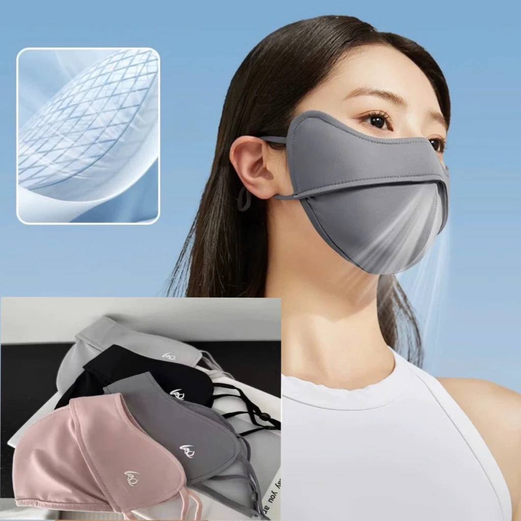 Khẩu Trang Chống Nắng UPF 50+ Khẩu Trang ninjia Hai Lớp Thoáng Khí Thoải Mái Khi Đeo Cả Ngày Dài Nắng