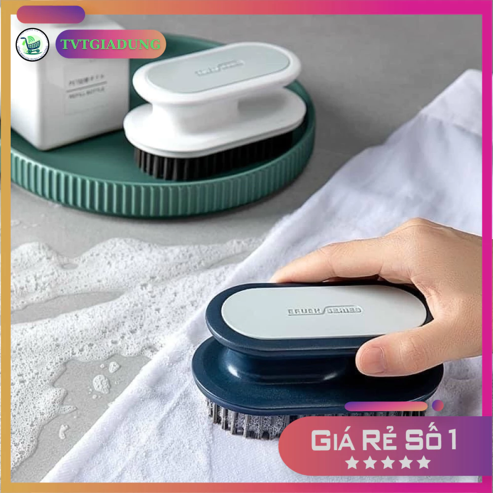 Bàn Chải Nhựa Chà Sàn Giặt Đồ Có Tay Cầm Dùng Cho Quần Áo Và Chà Chân