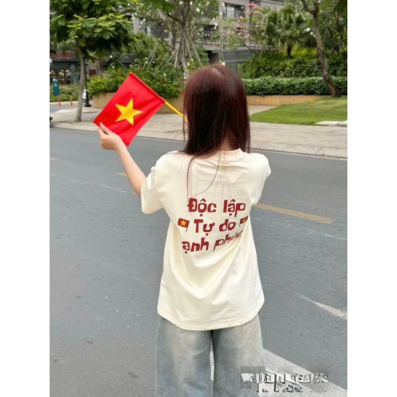 Áo Thun Độc Lập Tự Do Hạnh Phúc Hottrend Hàng Loại 1 Chất Vải Cotton Dày Dặn