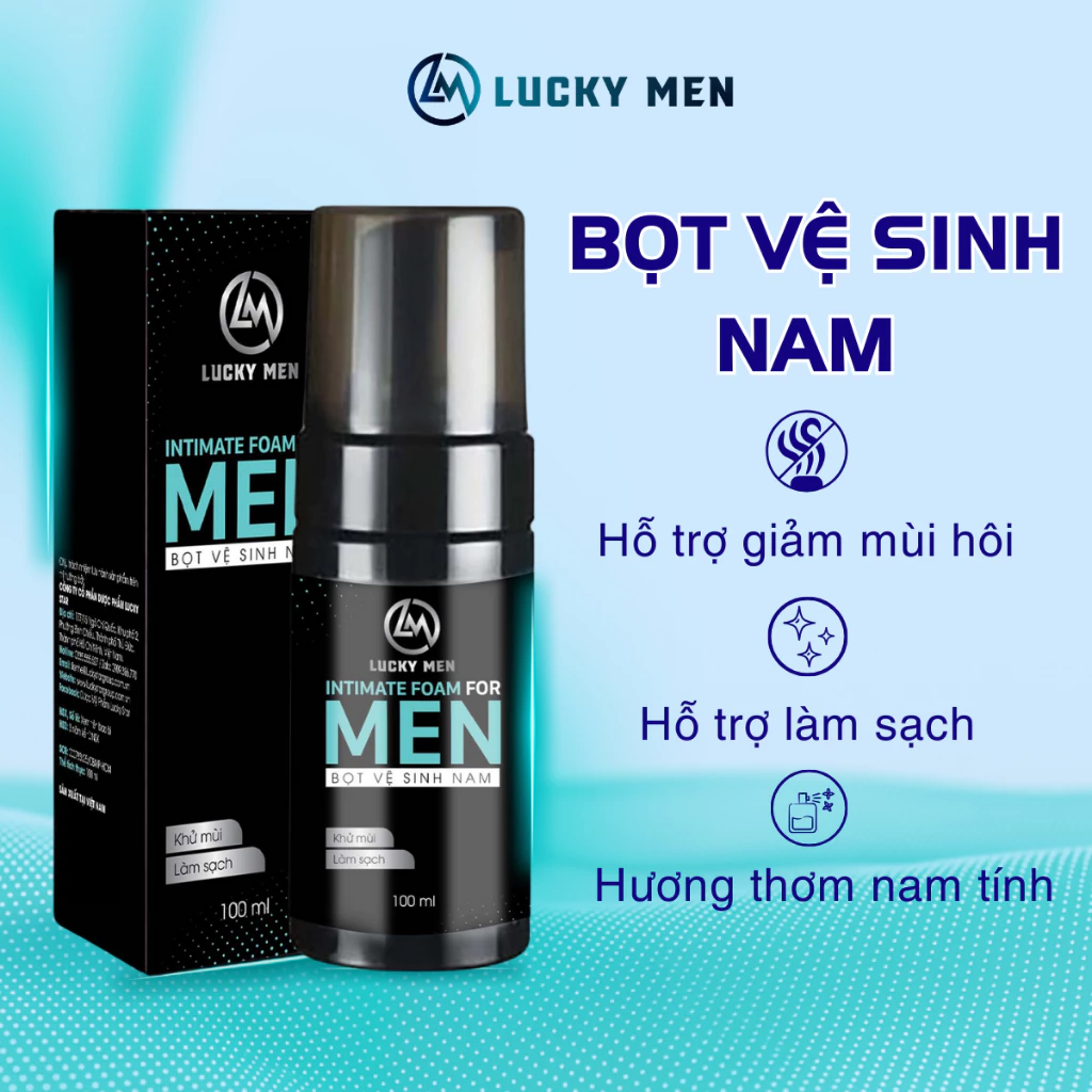 Bọt Vệ Sinh Nam - LUCKY MEN - 100ml - Dung Dịch Vệ Sinh Nam