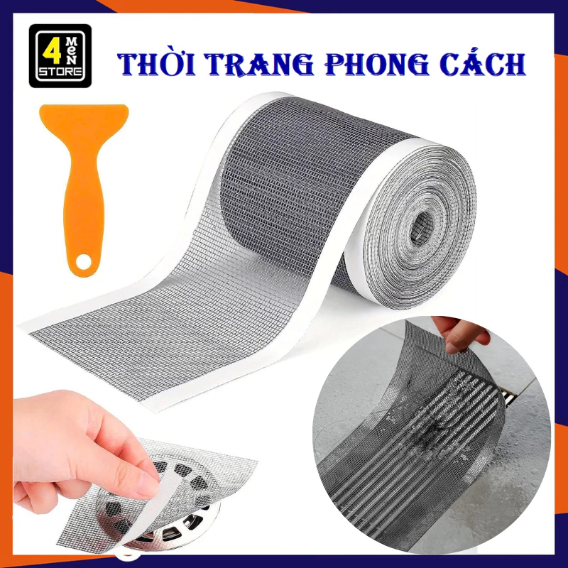 Cuộn Lưới Lọc Rác Tự Dính Chống Tắc Cống, Ngăn Con Trùng - Keo Lưới Dán Chặn Rác Bồn Rửa, Miệng Cống
