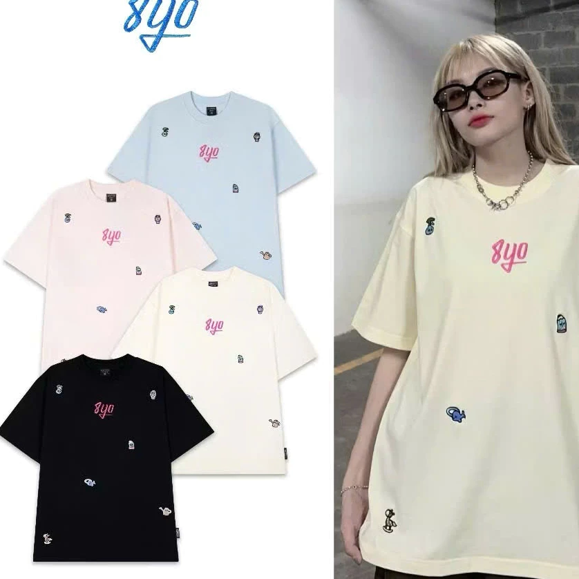 Áo thun nữ tay lỡ chất cotton su in hình phong cách Hàn Quốc CAMASTORE M5215