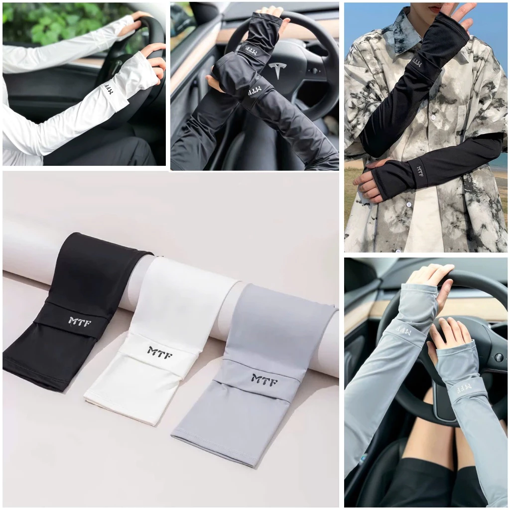 Ống Tay Nam Nữ Chống Nắng Chống Tia UV Chất Su Lạnh Thoáng Mát Xỏ Ngón Dáng Thể Thao Ot5
