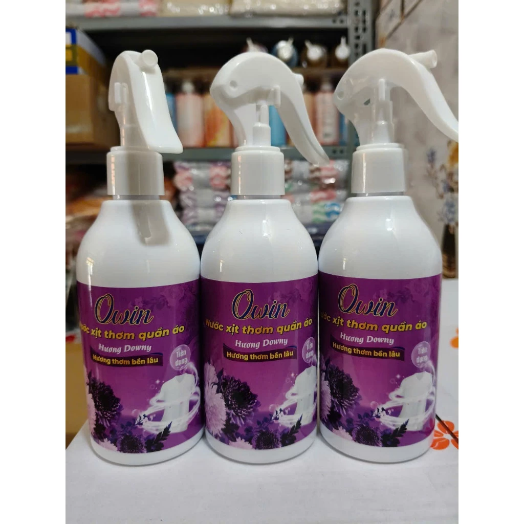 Combo 3 chai Xịt Xả Vải Khô Owin 300ml Làm Mềm Quần Áo Hương Thơm Lưu Hương