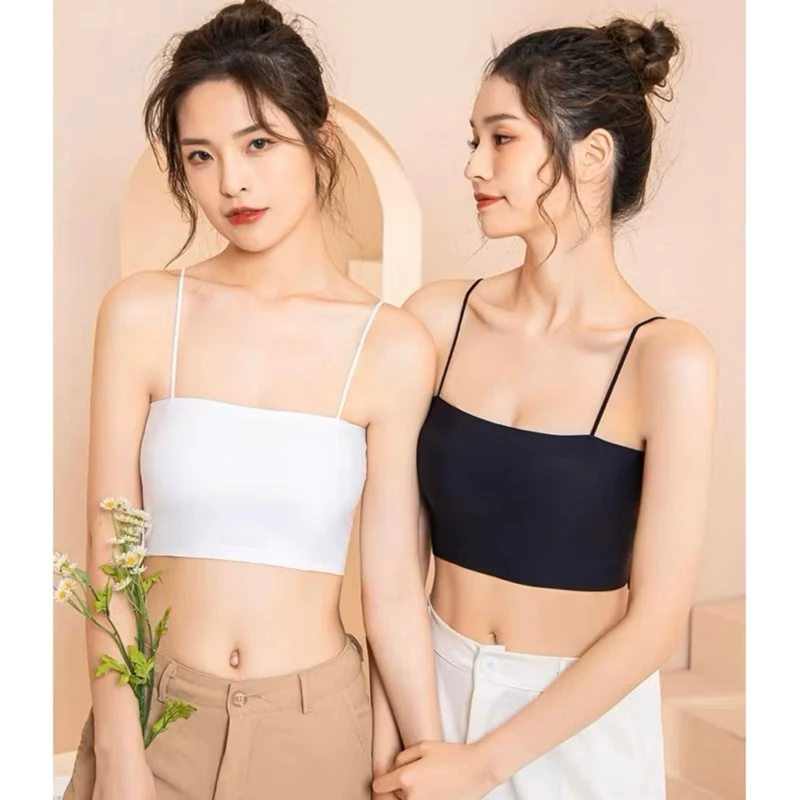 Áo Bra Nữ 2 Dây Mảnh Dáng Lửng Có Đệm Ngực Trend,Áo Ngắn 2 Dây Nữ Tiện Lợi JUDIE.Closet