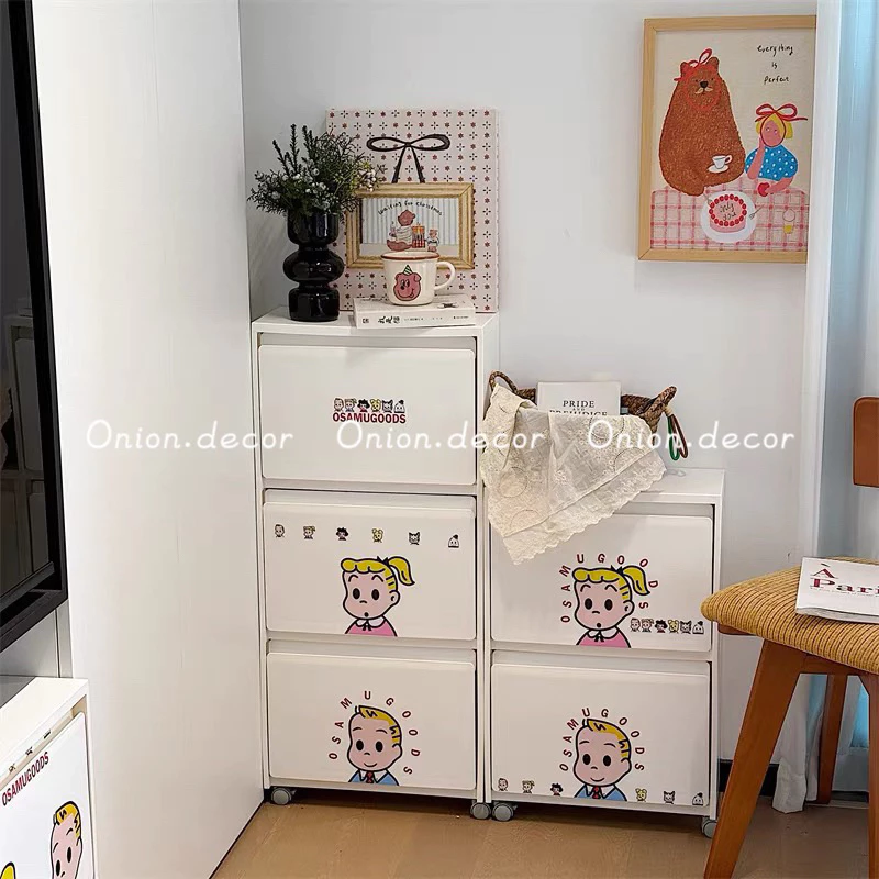 Tủ 2 tầng nắp mở vát đựng đồ bánh xe đa năng