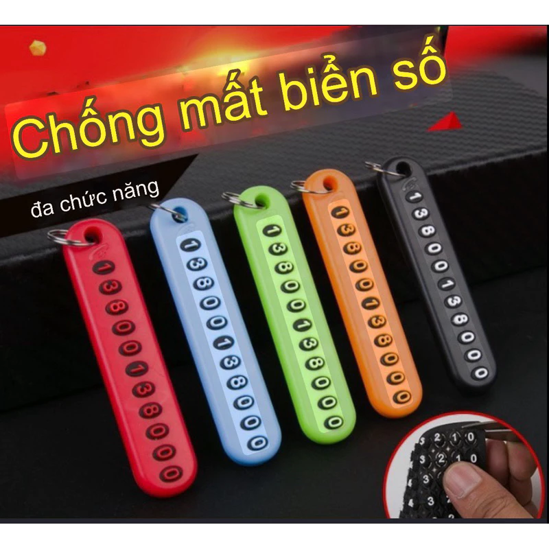 Combo 3 5 10 Móc Khóa Gắn Số Điện Thoại Đa Năng – Dây Móc Xe Máy, Ô Tô – Hỗ Trợ Liên Hệ Khi Cần Thiết