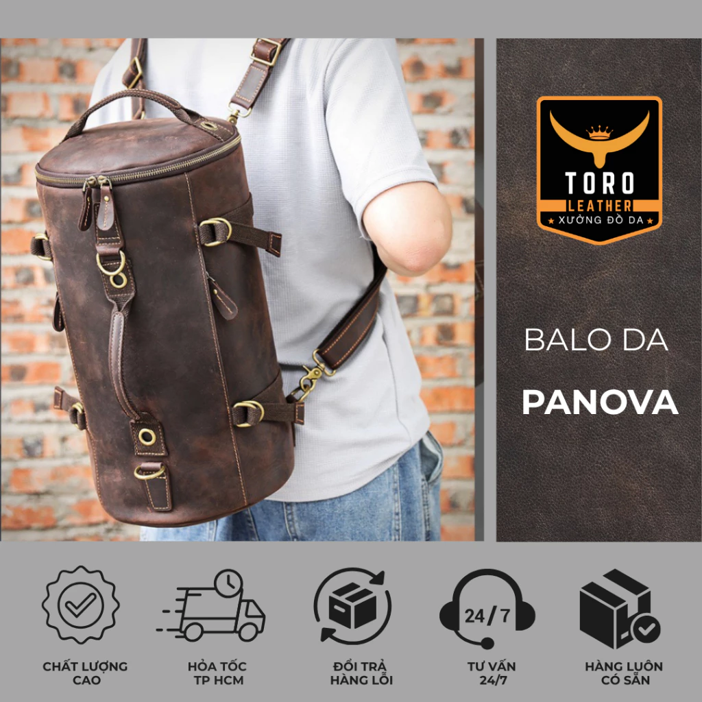 Balo da【Bảo hành 5 năm】Balo da bò thật 100% - mã BLP - Balo Padova