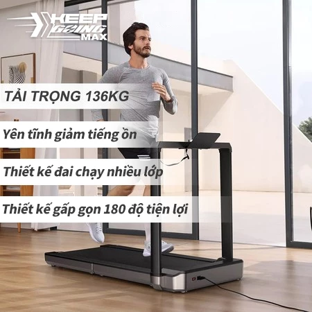 Máy chạy bộ đa năng-hống ồn-chống rung-gấp gọn180 độ thông minh-BH Điện Tử 12 Tháng
