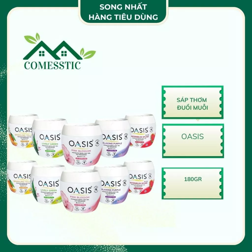Sáp thơm đuổi muỗi OASIS (nhiều mùi hương ) hương thơm từ thiên nhiên