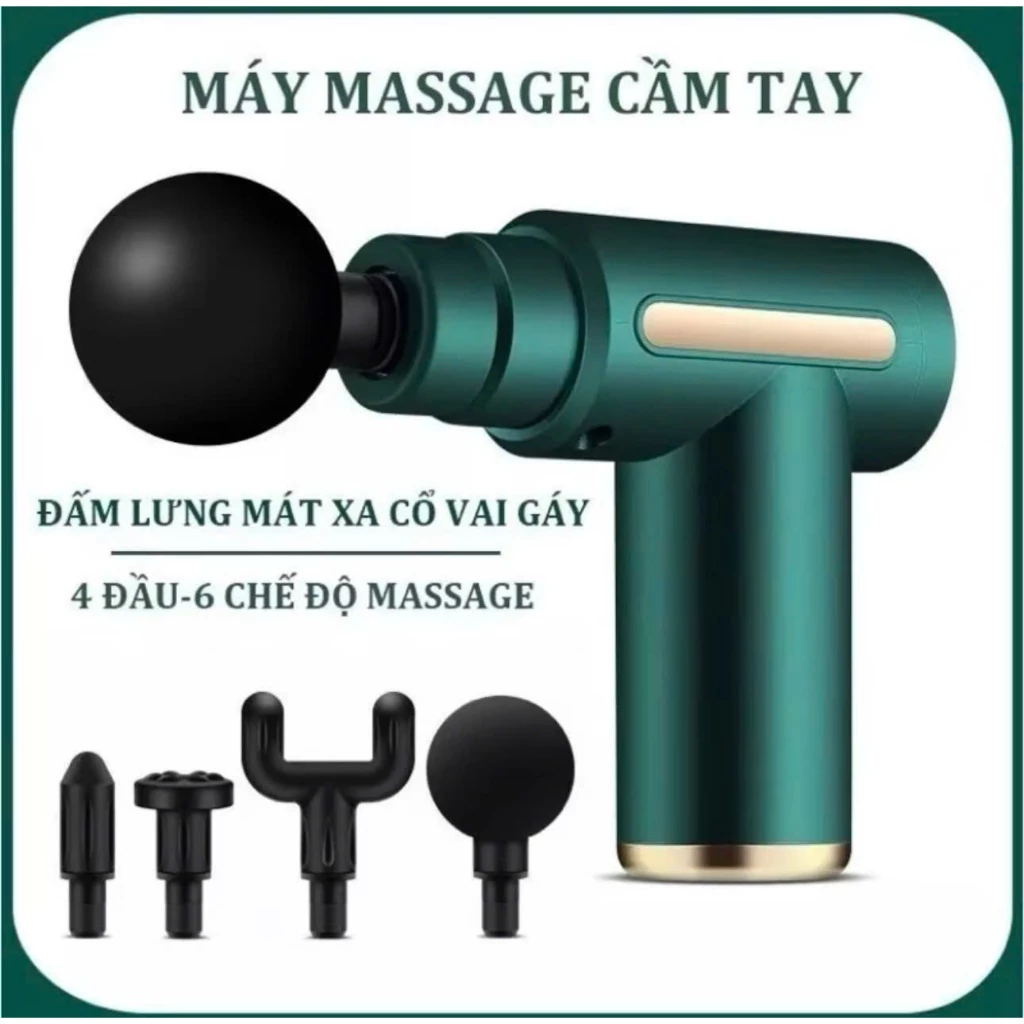 Súng massage cầm tay mini, Máy massage cầm tay mini 6 cấp độ chuyên sâu chính hãng - giảm đau mỏi cơ