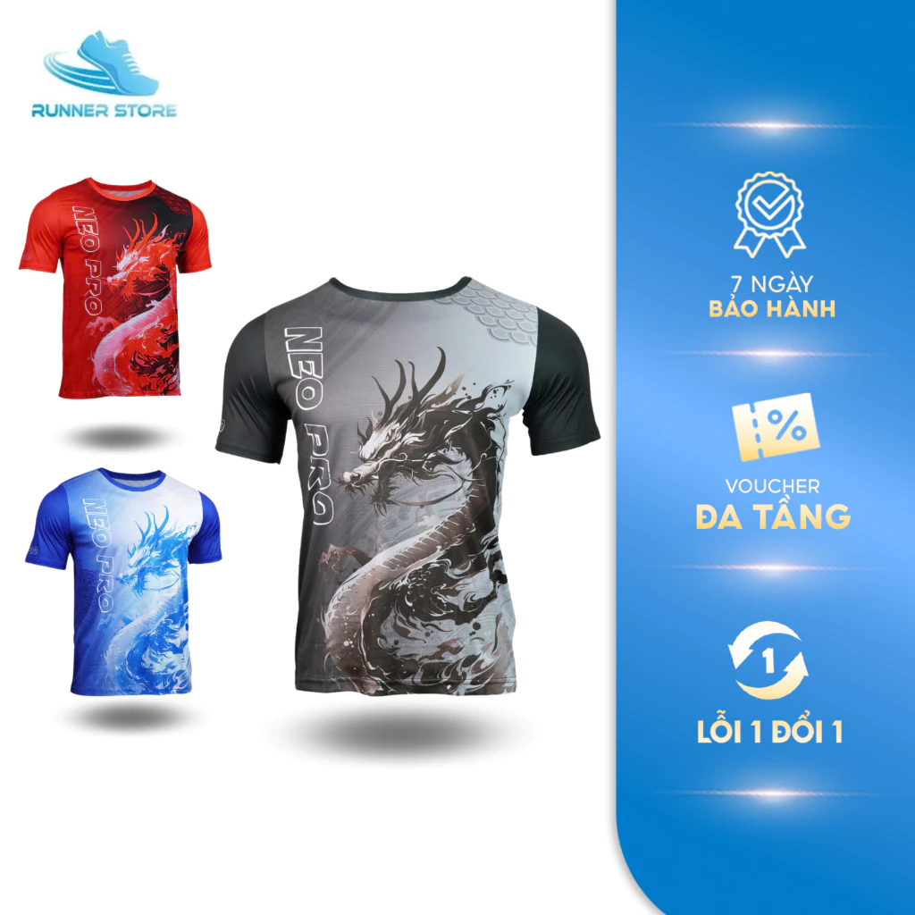 Áo thun thể thao chạy bộ T-Shirt nam nữ GOYA NEO PRO full màu - Siêu nhẹ, thoáng mát, co giãn