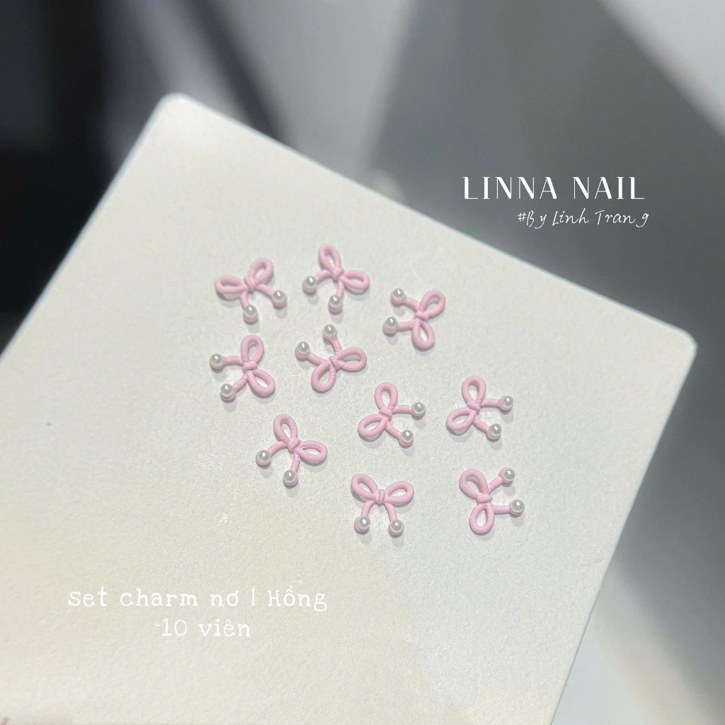 Set Charm Nơ Ngọc T.rai Hot Hit Gắn Móng Nail