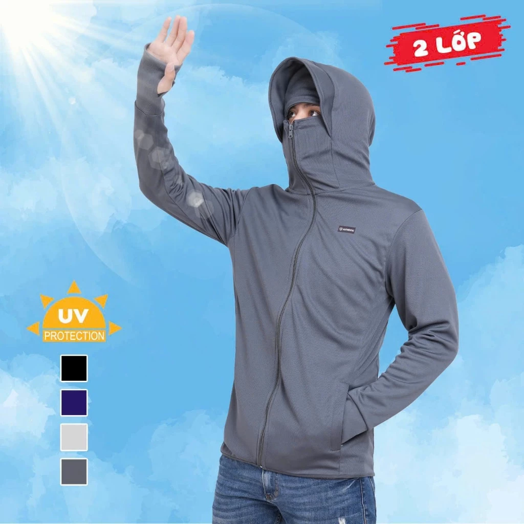 Áo Chống Nắng 2 Lớp Nam Nữ Thế Hệ Mới Mũ Có Lưới Che Chán Chất Liệu  Mát Lạnh Chống Nắng Ngừa Tia UV Hiệu Quả DV07