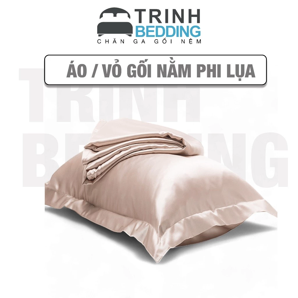 Vỏ Gối Nằm Phi Lụa Cao Cấp Mềm Mịn Mát Giảm Rụng Tóc Trinhbedding