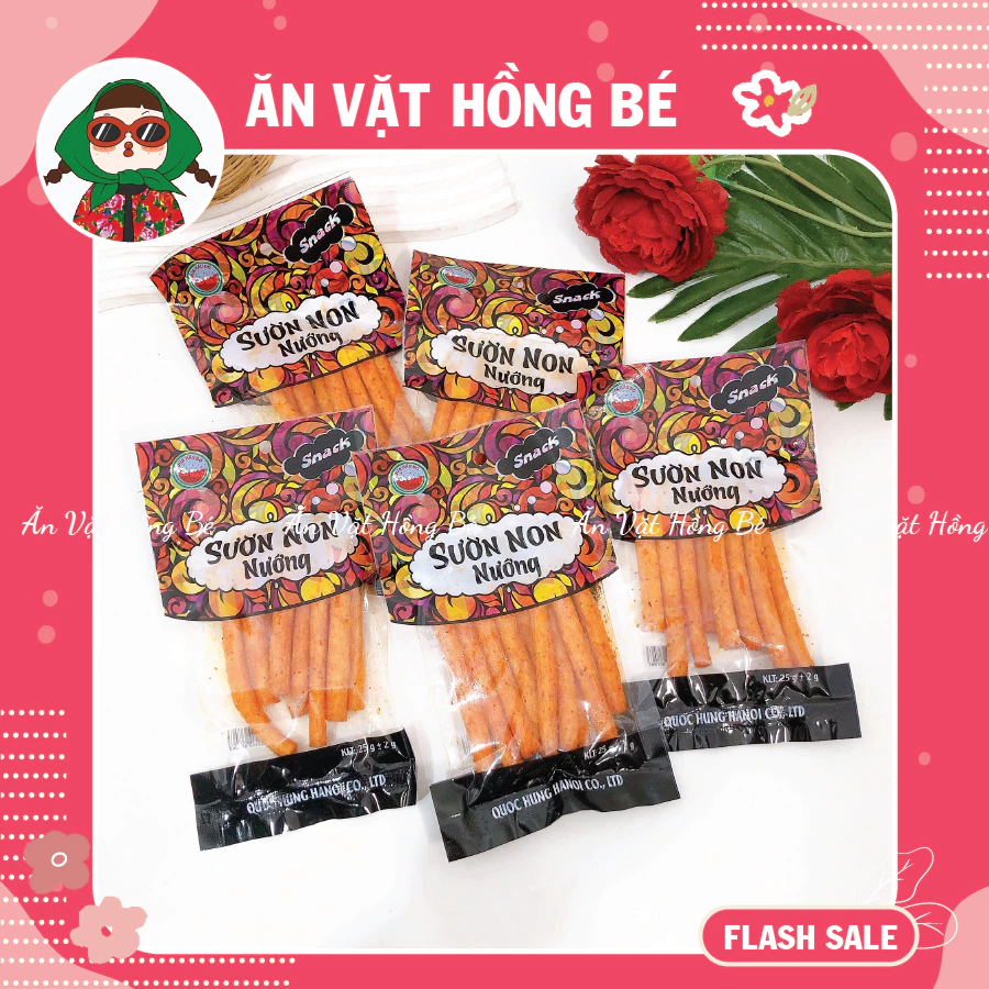 [10 GÓI] Snack Sườn Non Nướng Làm Từ Bột Mì, Que Cay Tuổi Thơ, Đồ ăn vặt cổng trường