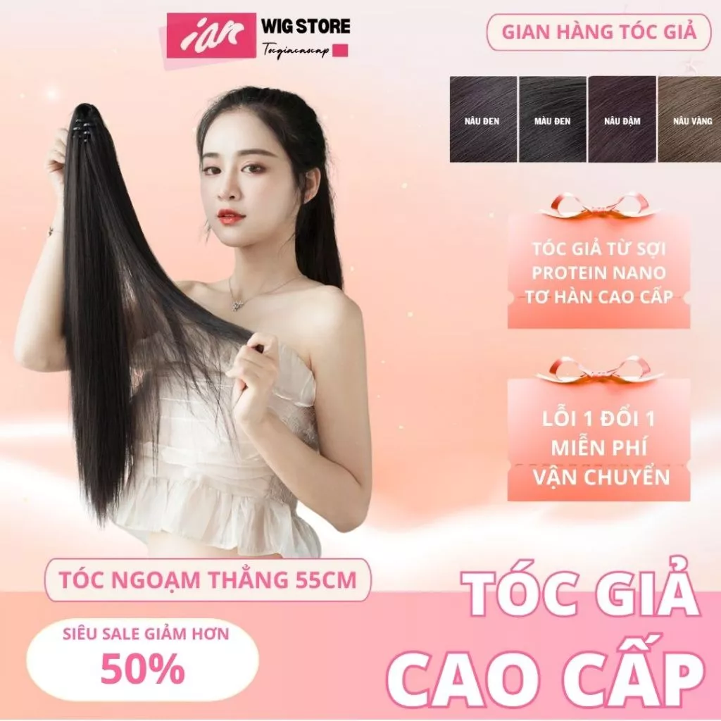 Tóc Giả NGoặm iAN, Tóc Ngoặm Đuôi Ngựa Cao Cấp